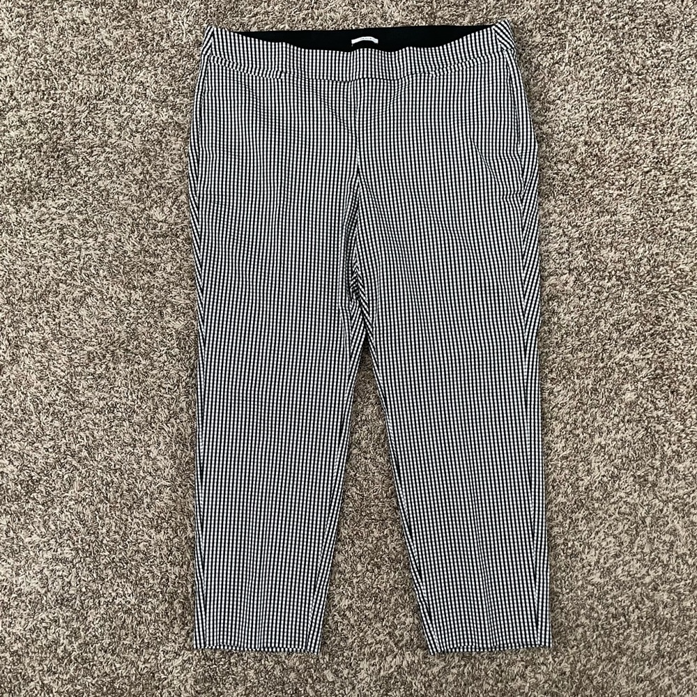 Lane Bryant Allie Black and White Check Skinny Ankle Pants size 20W